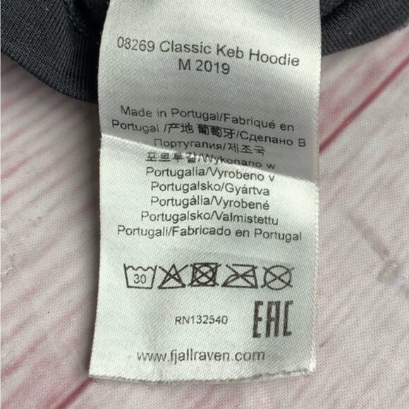 EUC Fjallraven Keb Fleece Hoodie M Navy Blue - Picture 10 of 12